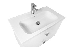 Водолей Тумба с раковиной "Арнелла 80" белая, ящики – фотография-3